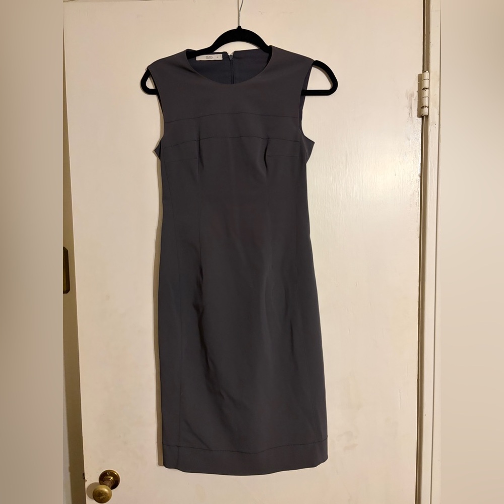 Prada Classic Sleeveless Gray Sheath Dress